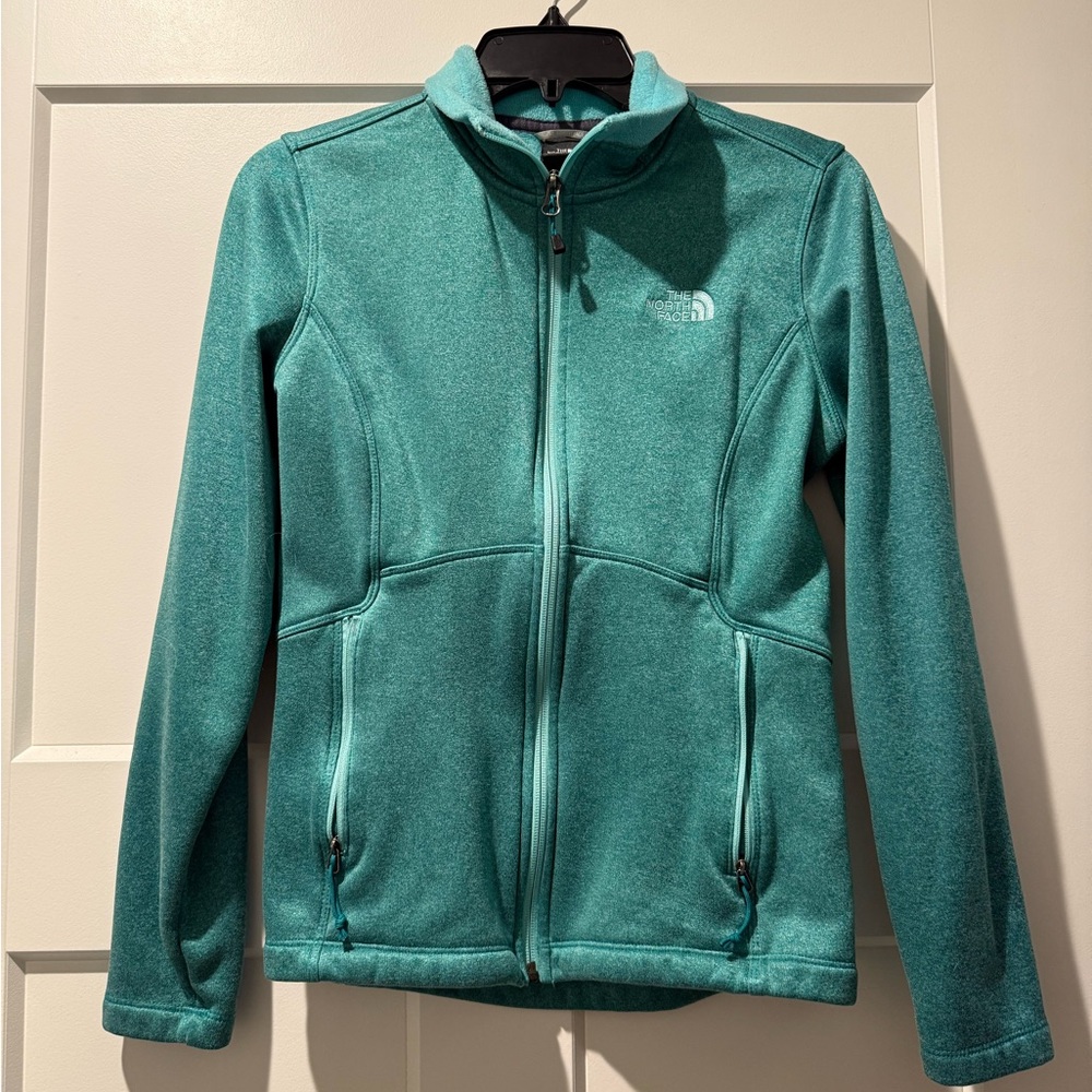 The North Face Green Ski Jacket High Collar Fleece